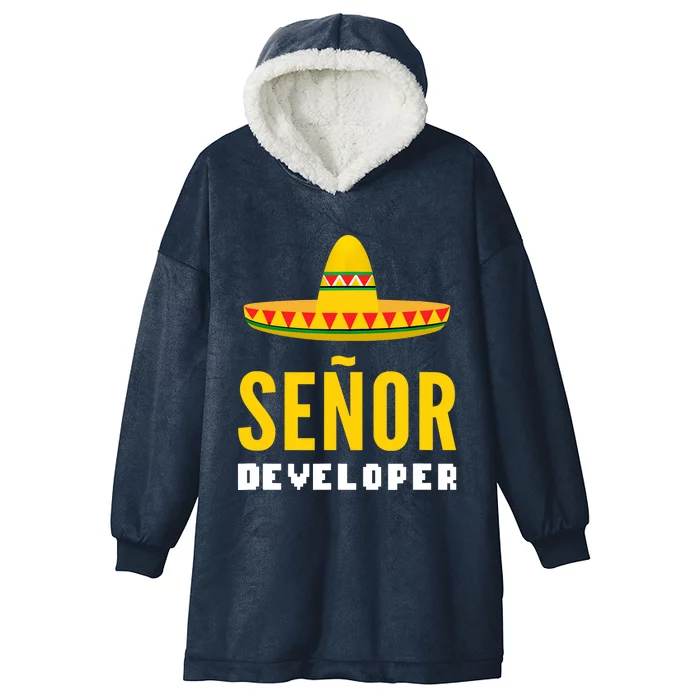 Senor Developer Computer Specialist Hooded Wearable Blanket