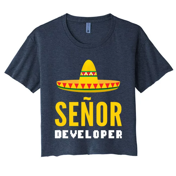 Senor Developer Computer Specialist Women's Crop Top Tee