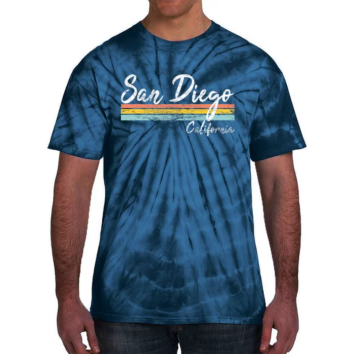 San Diego California Vintage Distressed Design Classic Tie-Dye T-Shirt