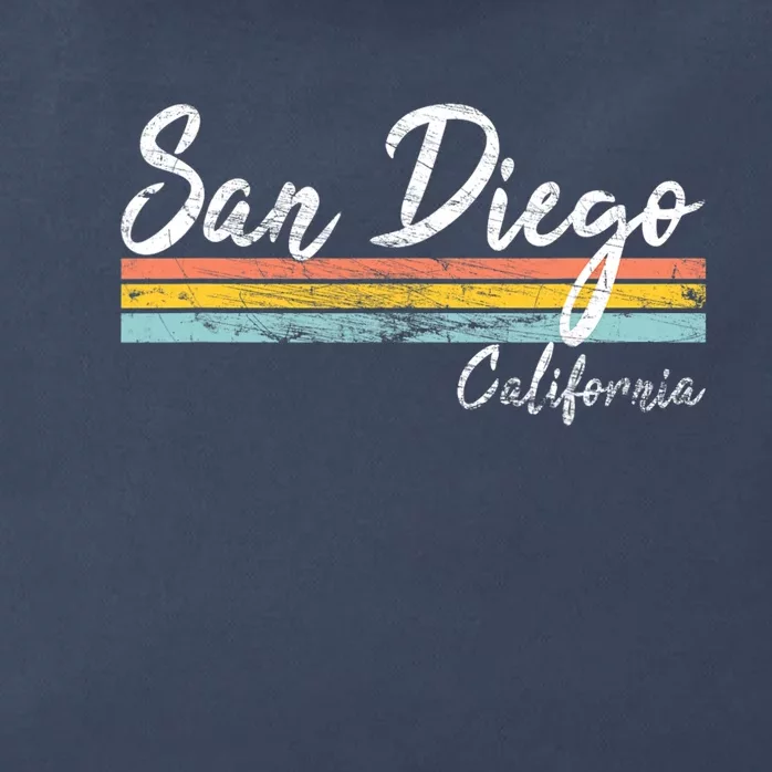 San Diego California Vintage Distressed Design Classic Zip Tote Bag