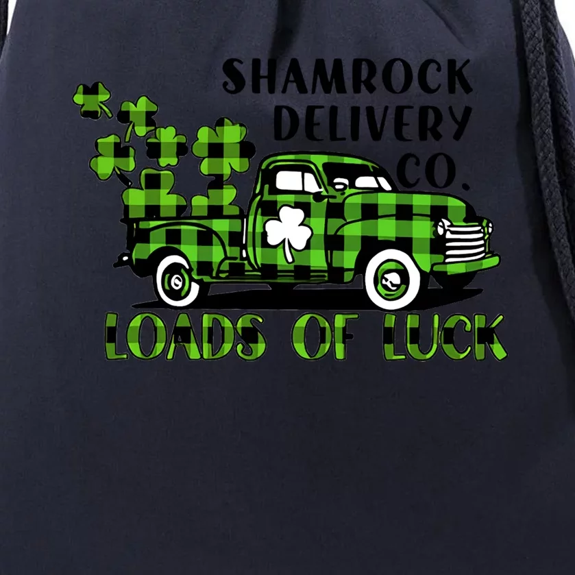 Shamrock Delivery Co Loads Of Luck Drawstring Bag