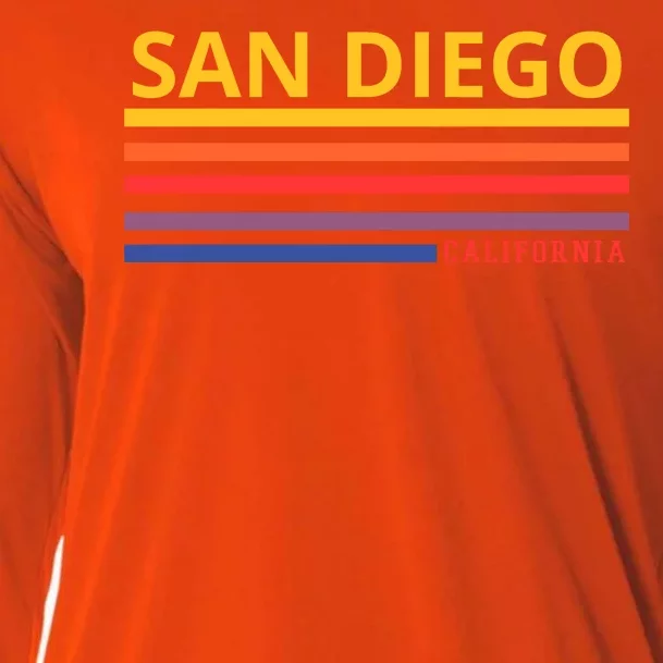 San Diego California Retro Cooling Performance Long Sleeve Crew