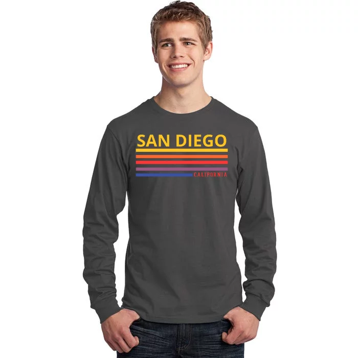 San Diego California Retro Tall Long Sleeve T-Shirt