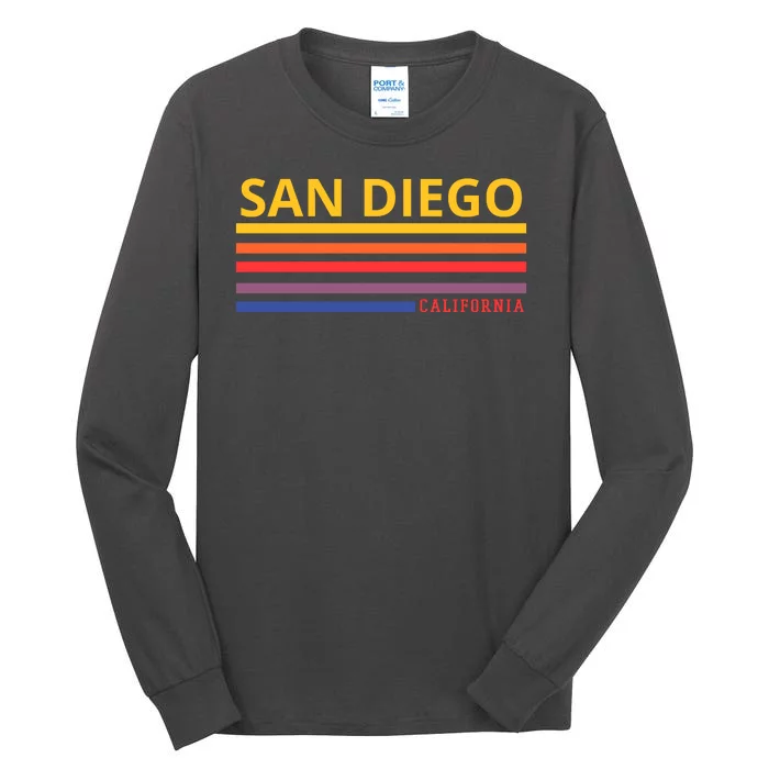 San Diego California Retro Tall Long Sleeve T-Shirt