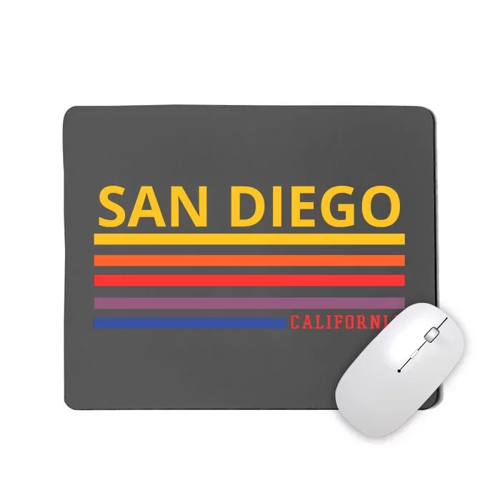 San Diego California Retro Mousepad