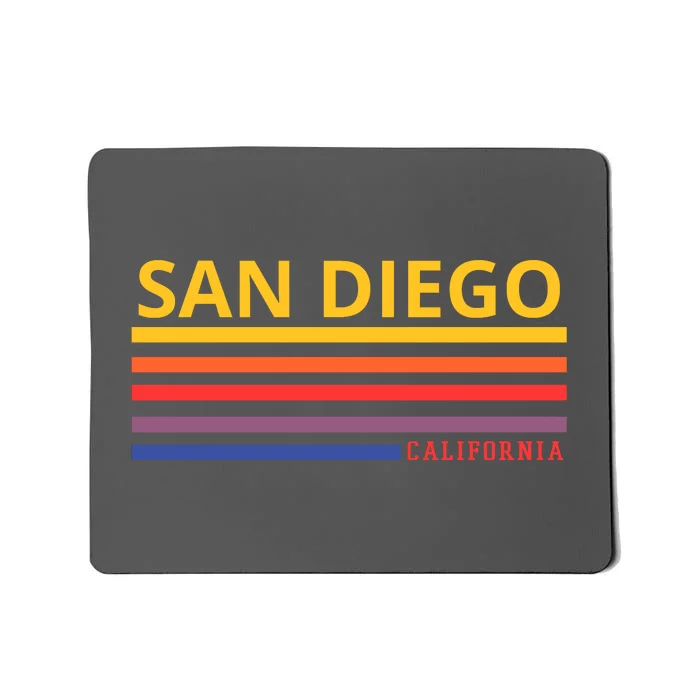 San Diego California Retro Mousepad