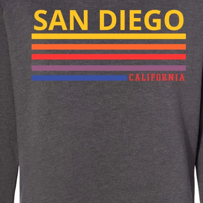 San Diego California Retro Womens California Wash Sweatshirt