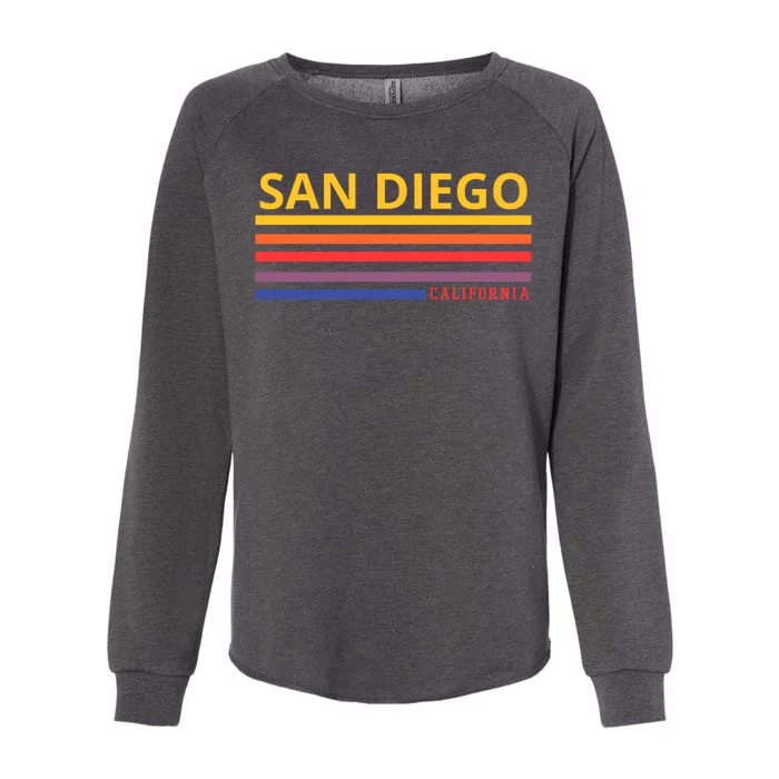 San Diego California Retro Womens California Wash Sweatshirt