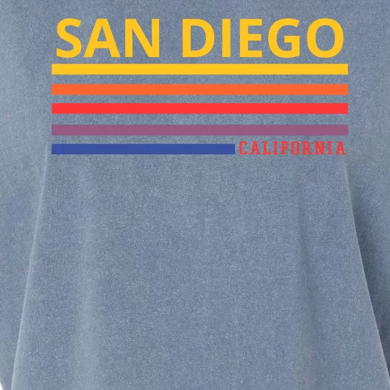 San Diego California Retro Garment-Dyed Women's Muscle Tee