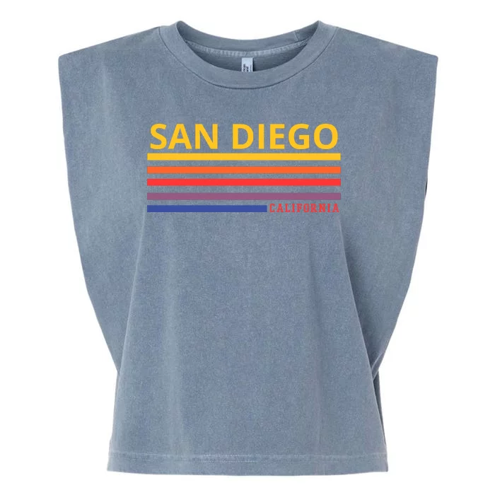 San Diego California Retro Garment-Dyed Women's Muscle Tee