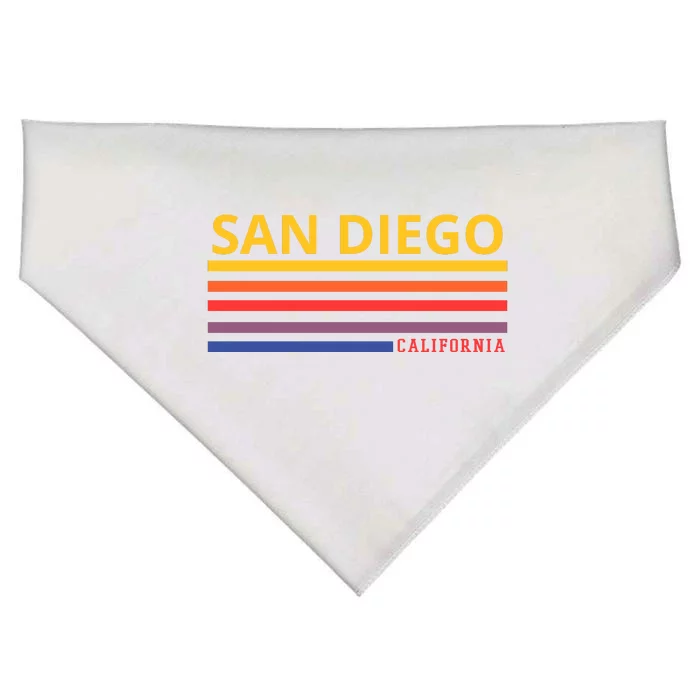 San Diego California Retro USA-Made Doggie Bandana