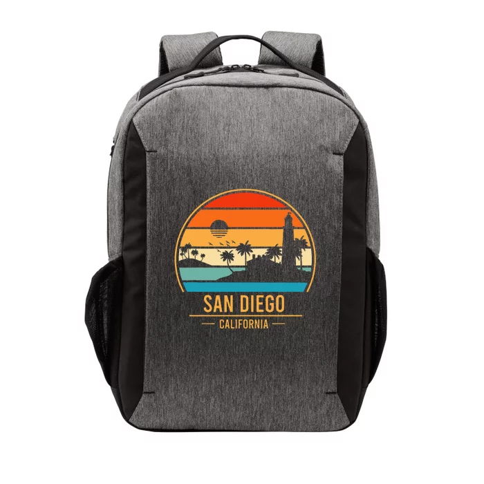 San Diego California Ca Throwback Design Classic Vector Backpack