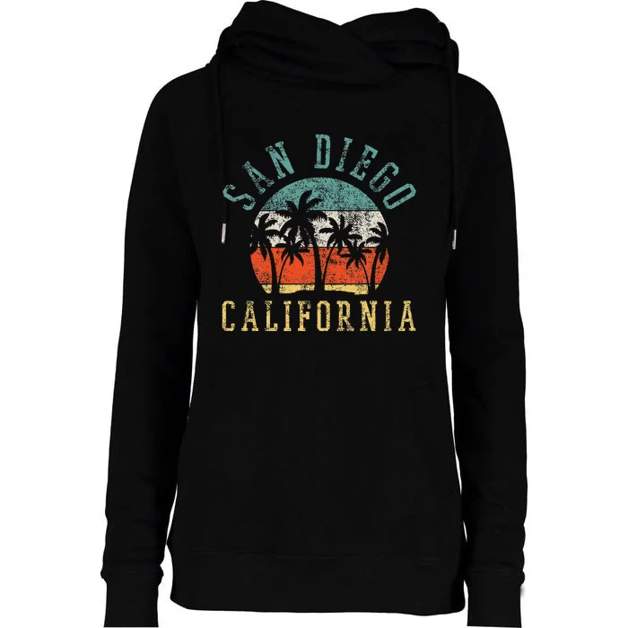 San Diego California Womens Funnel Neck Pullover Hood