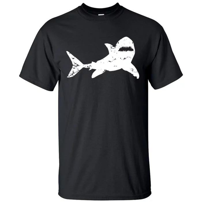 Shark Distressed Cool Vintage Shark Bite Tee Tall T-Shirt