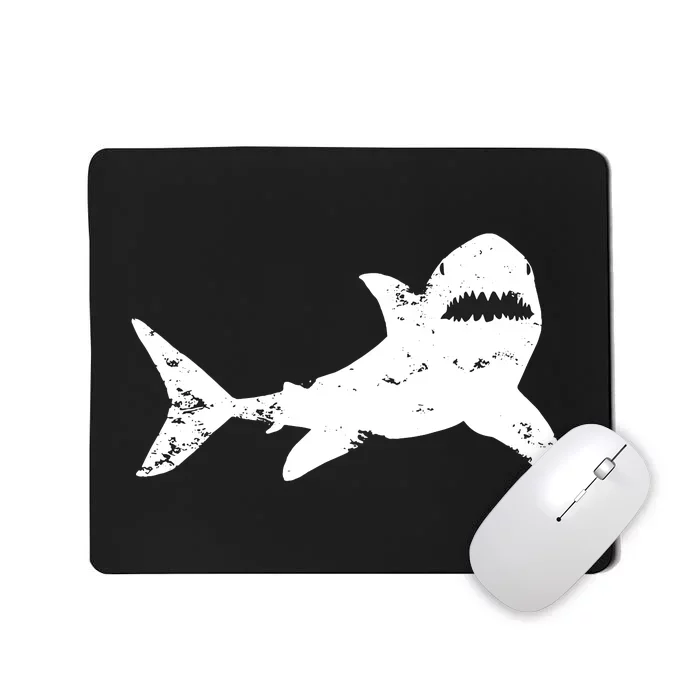 Shark Distressed Cool Vintage Shark Bite Tee Mousepad