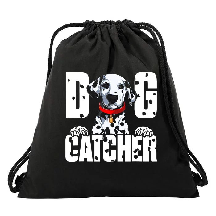 Soft Dog Catcher Costume Dalmatian Easy Family Costume Drawstring Bag