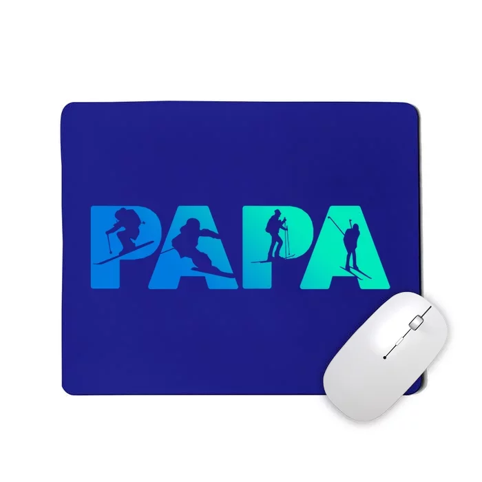 Skiing Dad Cool Gift Skiing Husband Funny Gift Gift Mousepad