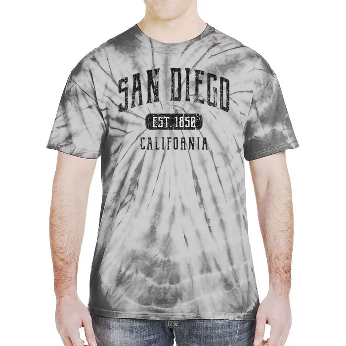 San Diego California Distressed Sports Tie-Dye T-Shirt