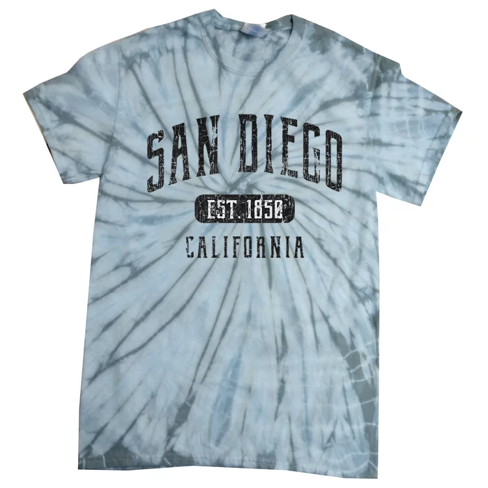 San Diego California Distressed Sports Tie-Dye T-Shirt