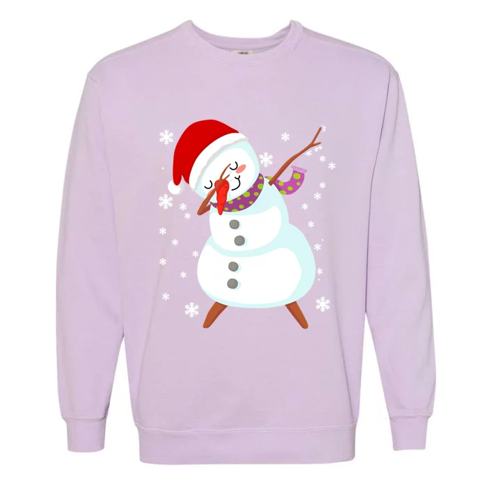 Snow Dabbing Christmas Gift Garment-Dyed Sweatshirt