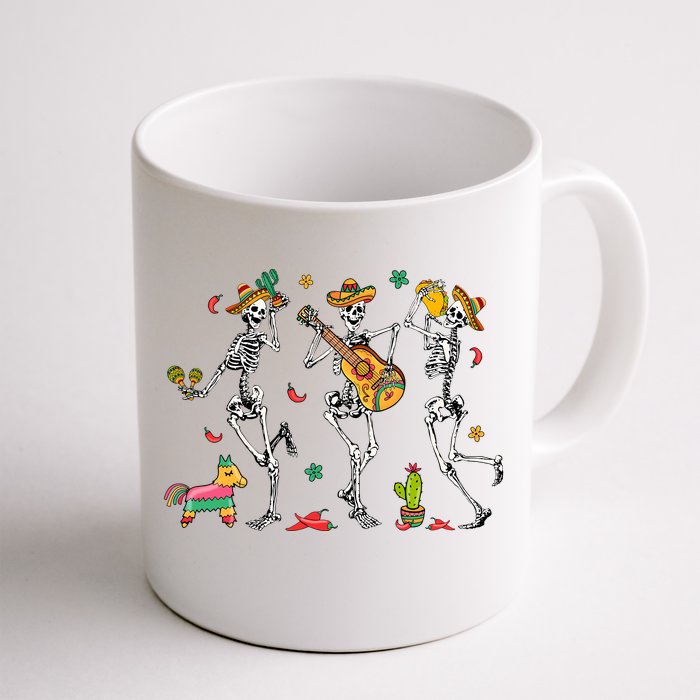 Skeleton Dabbing Cinco De Mayo Party Front & Back Coffee Mug