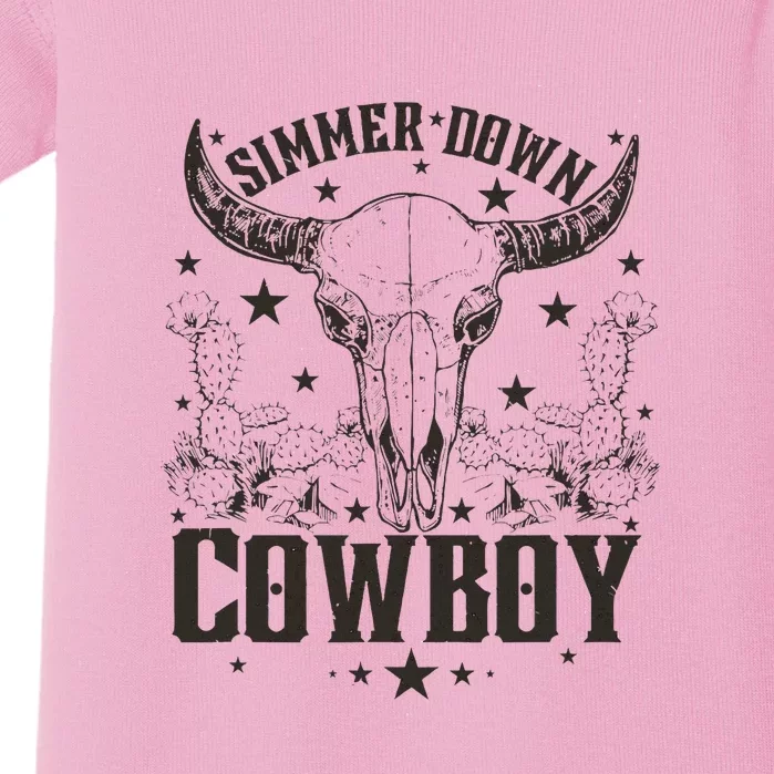 Simmer Down Cowboy Apparel Cowboy Lover Baby Bodysuit