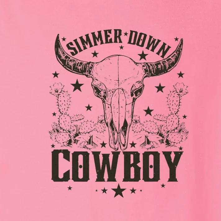 Simmer Down Cowboy Apparel Cowboy Lover Toddler Long Sleeve Shirt