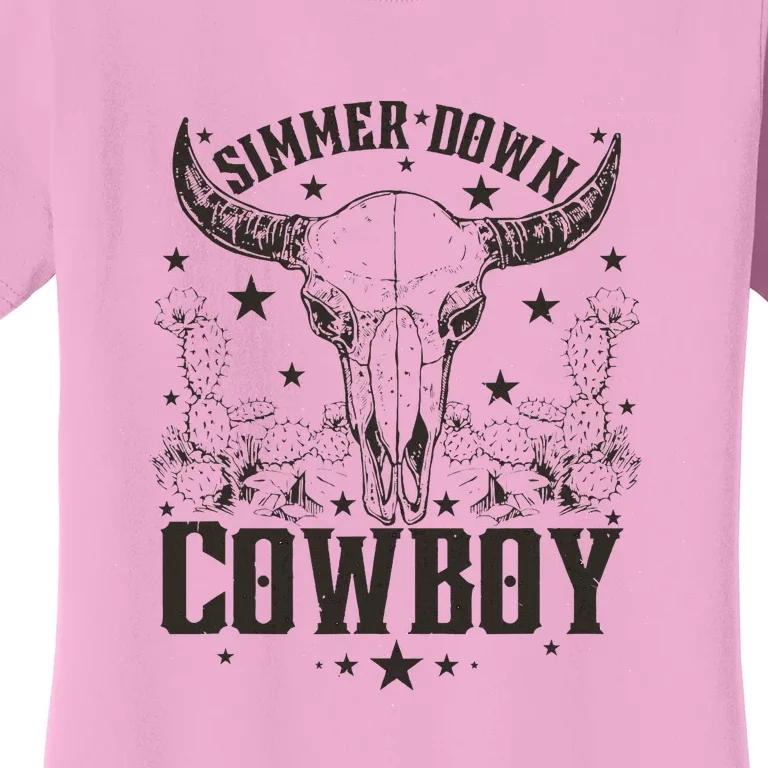 Simmer Down Cowboy Apparel Cowboy Lover Women's T-Shirt