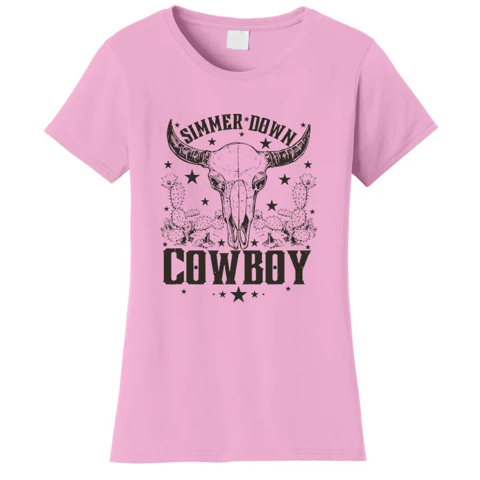 Simmer Down Cowboy Apparel Cowboy Lover Women's T-Shirt