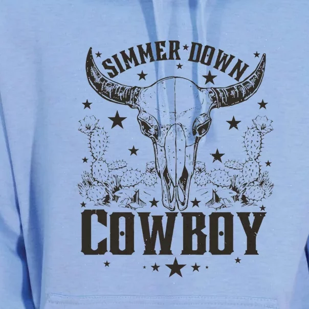 Simmer Down Cowboy Apparel Cowboy Lover Unisex Surf Hoodie