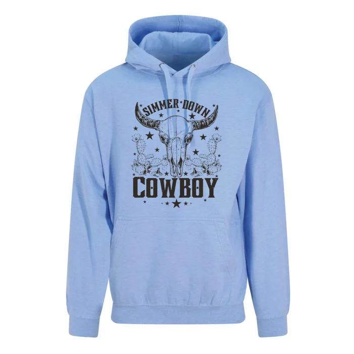 Simmer Down Cowboy Apparel Cowboy Lover Unisex Surf Hoodie