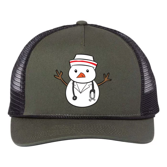 Snow Doctor Christmas Nurse Christmas Doctor Gift Retro Rope Trucker Hat Cap