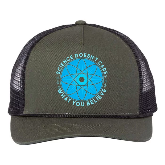 Science Doesn't Care What You Believe Retro Rope Trucker Hat Cap