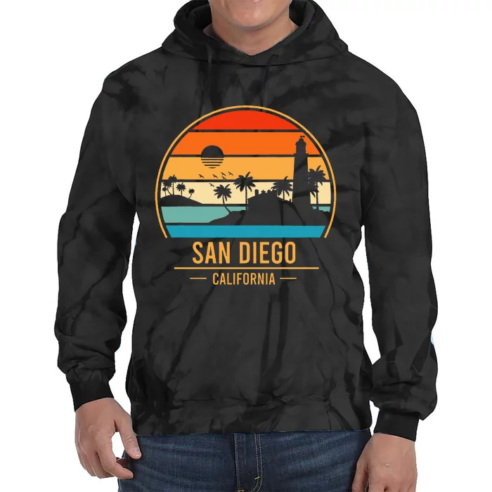 San Diego California Ca Tie Dye Hoodie