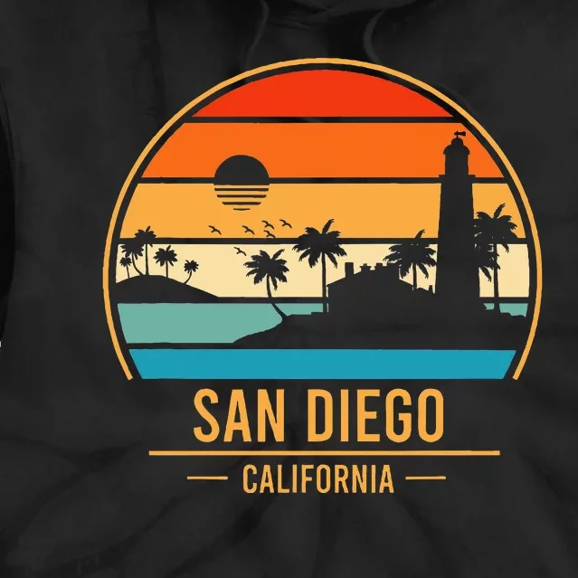 San Diego California Ca Tie Dye Hoodie