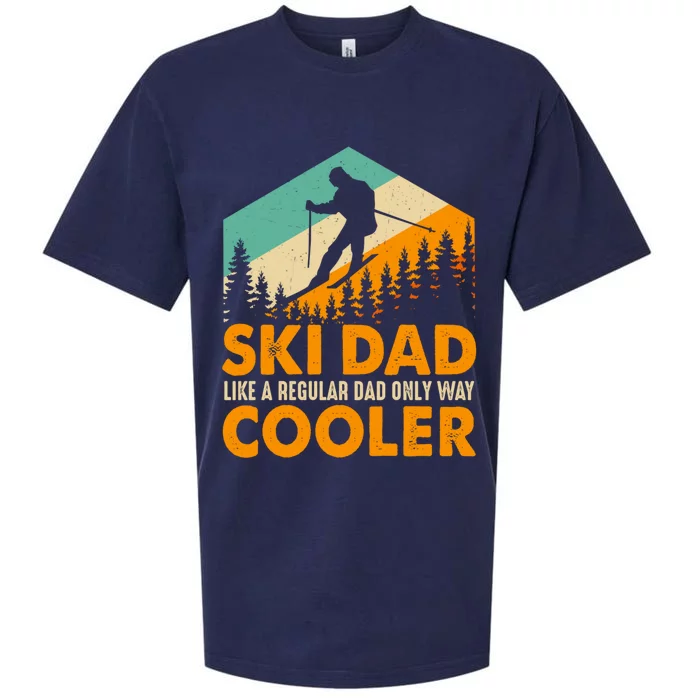 Ski Dad Cool Dads Love Skiing Winter Sport Ski Jumping Meaningful Gift Sueded Cloud Jersey T-Shirt