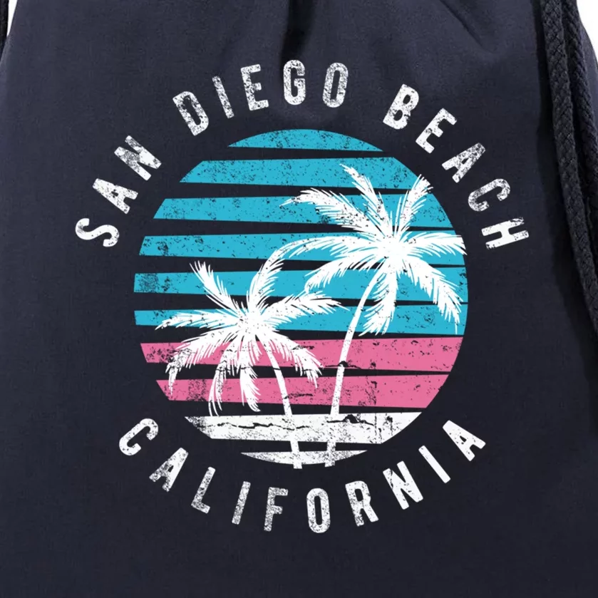 San Diego California Beach Surf Gift Cute Funny Gift Drawstring Bag