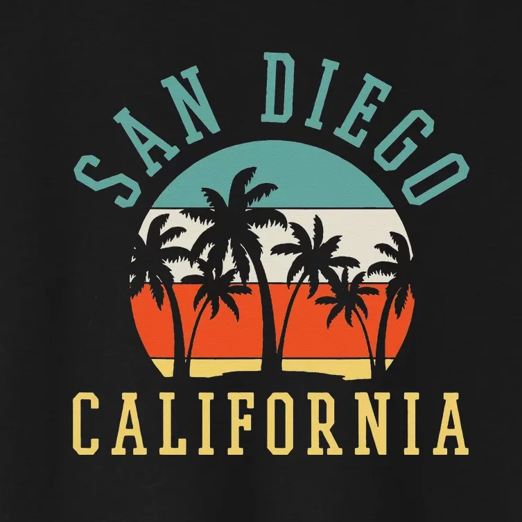 San Diego California Summer Vacation Retro Women's Crop Top Tee