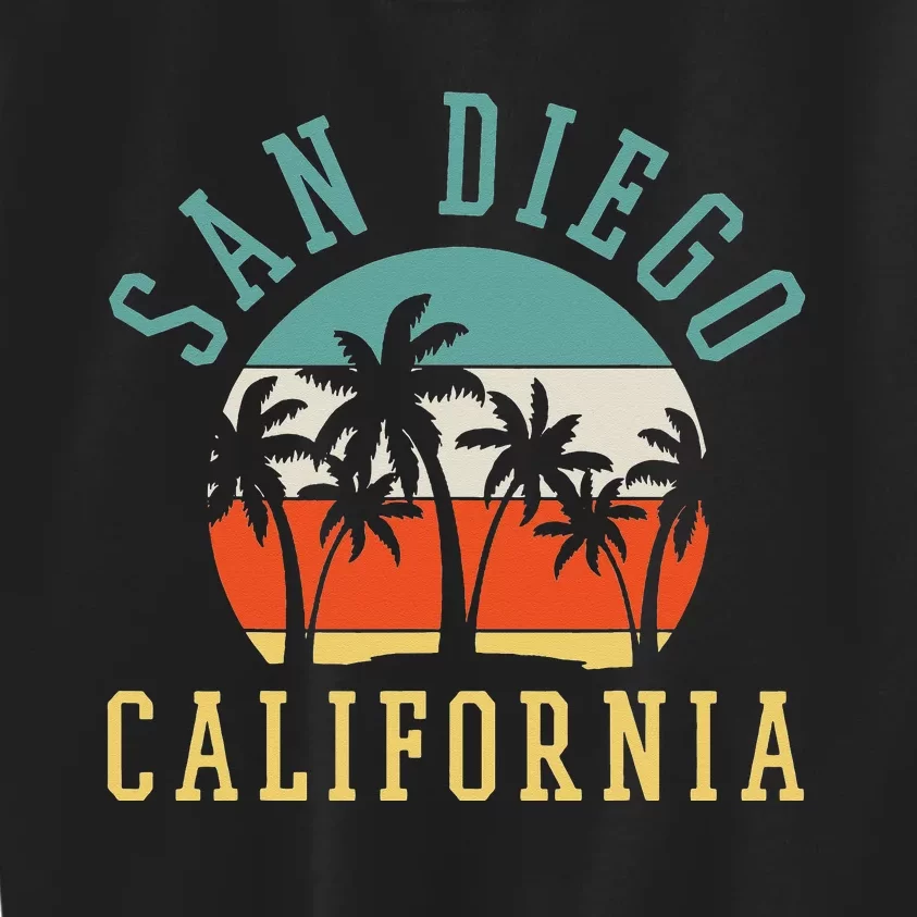 San Diego California Summer Vacation Retro Kids Sweatshirt