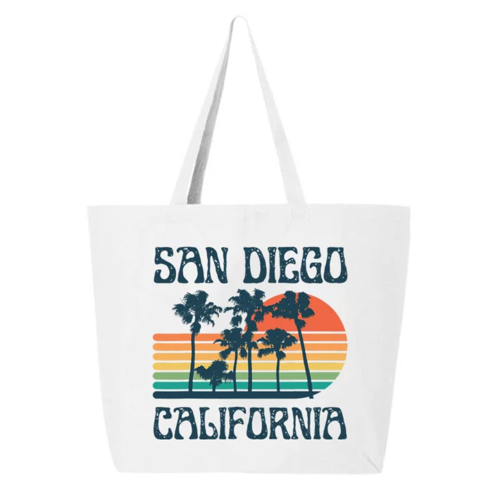 San Diego California Summer Vacation Vintage 25L Jumbo Tote