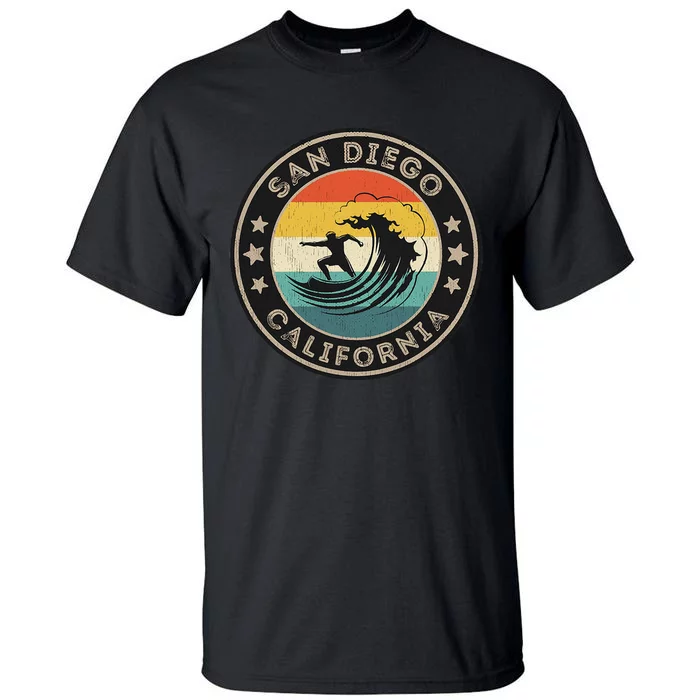 San Diego California Surfing San Diego Tall T-Shirt