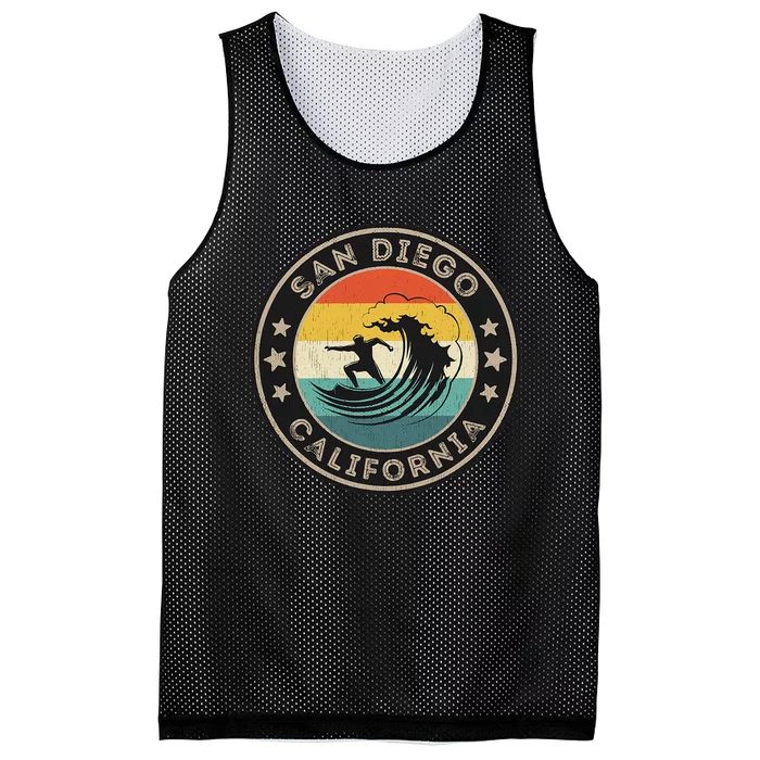 San Diego California Surfing San Diego Mesh Reversible Basketball Jersey Tank