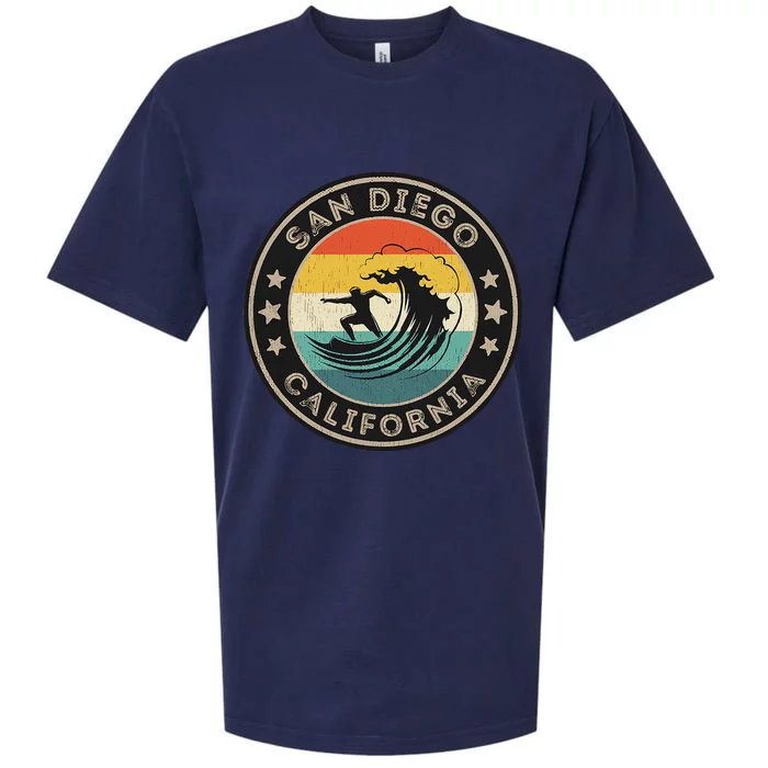 San Diego California Surfing San Diego Sueded Cloud Jersey T-Shirt