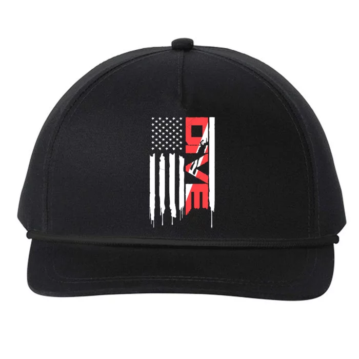 Scuba Diving Diver Down Flag | Scuba Diver | Scuba Diving Snapback Five-Panel Rope Hat