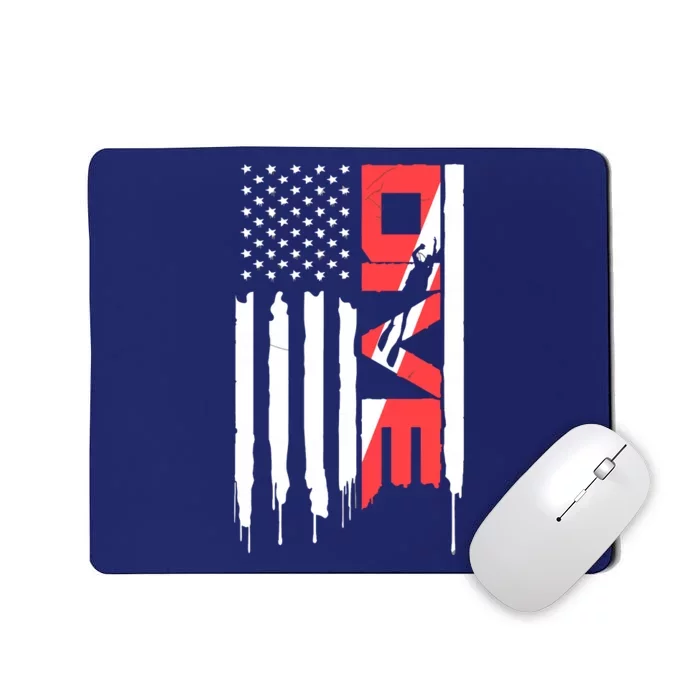 Scuba Diving Diver Down Flag | Scuba Diver | Scuba Diving Mousepad