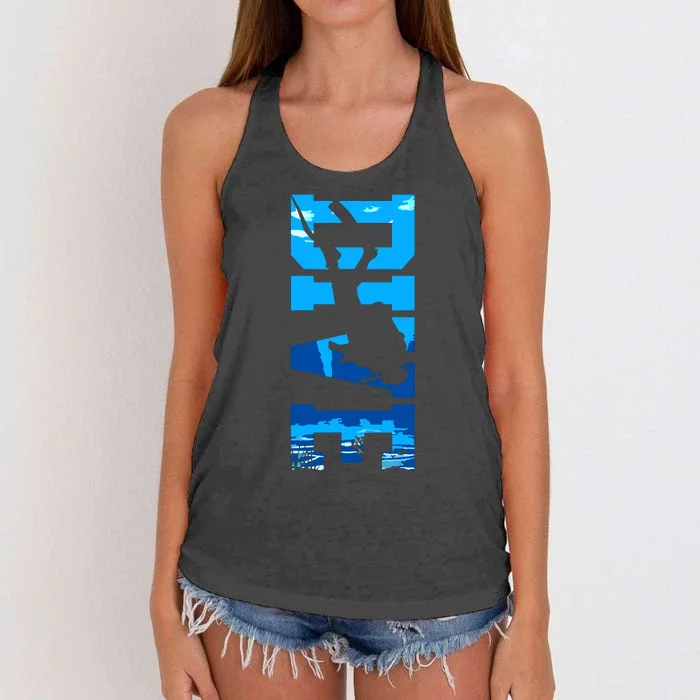 Scuba Diving DIVE Scuba Diver Gift Women's Knotted Racerback Tank