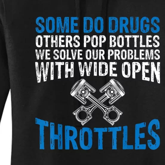 Some Do Drugs Other Pop BOTTLES Funny Mechanic Women's Pullover Hoodie