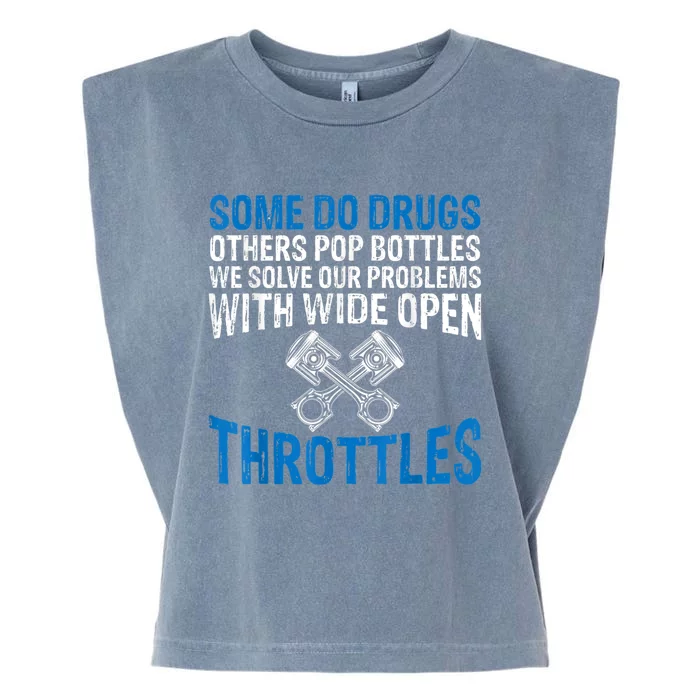 Some Do Drugs Other Pop BOTTLES Funny Mechanic Garment-Dyed Women's Muscle Tee