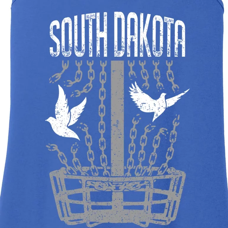 South Dakota Disc Golf Player Breaking Chains Birdie Great Gift Ladies Essential Tank