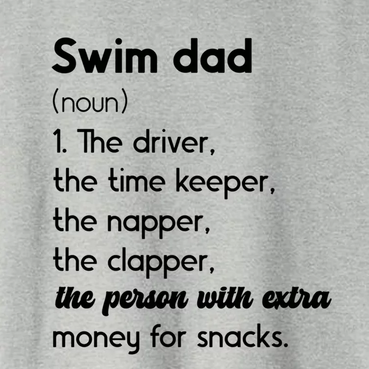 Swim Dad Definition Swimming Father Of A Swimmer Dad Gift Women's Crop Top Tee